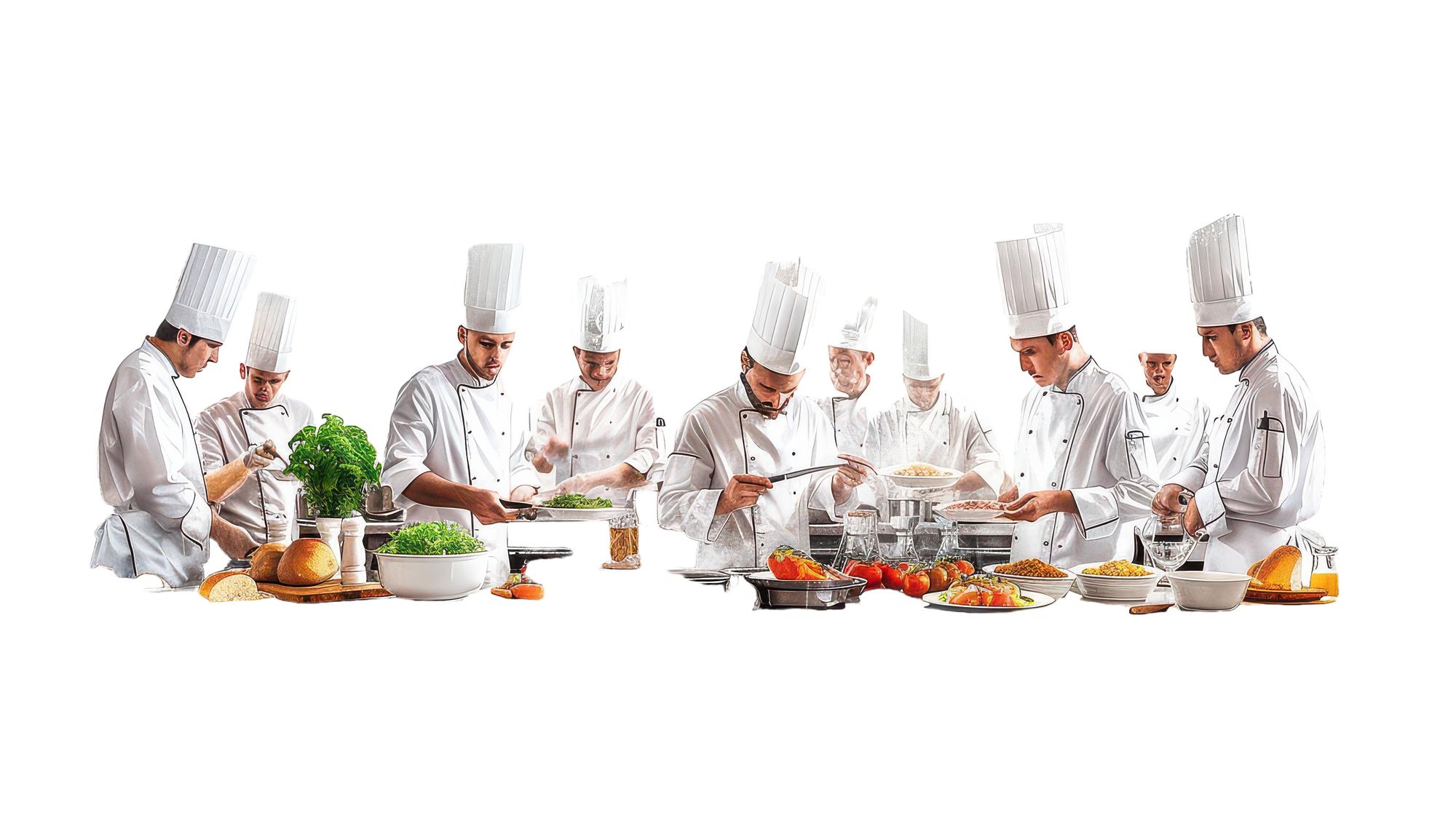 collaborative kitchen workshop scene