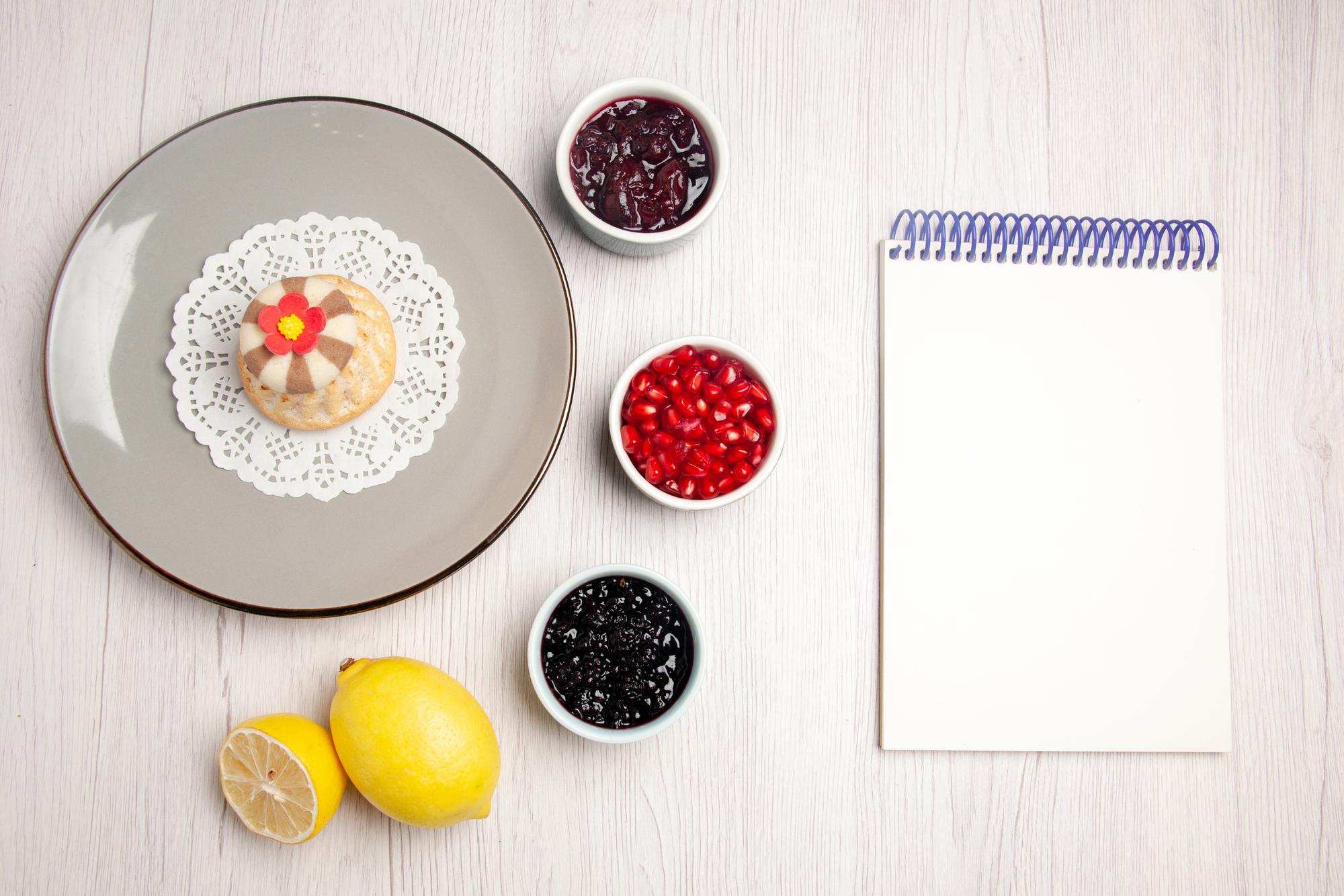 sample plated menu with notes